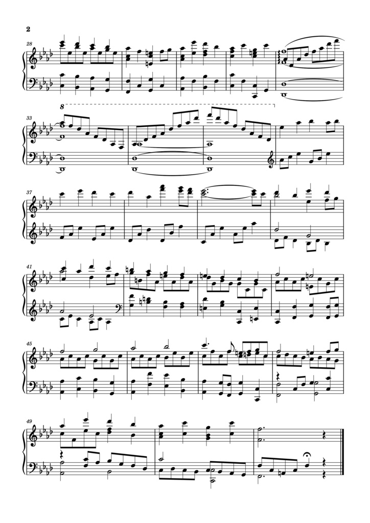 【楽譜】巡る罪過(PCフリーゲーム『ラダイト -Luddite』第二章OP)