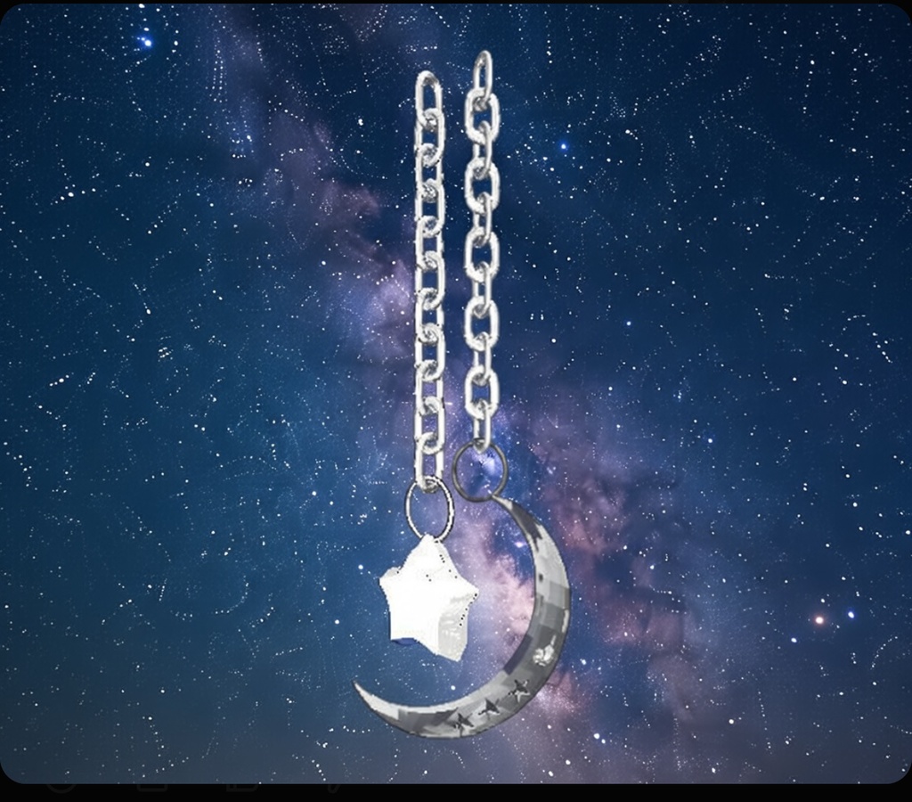 星と月の耳飾り