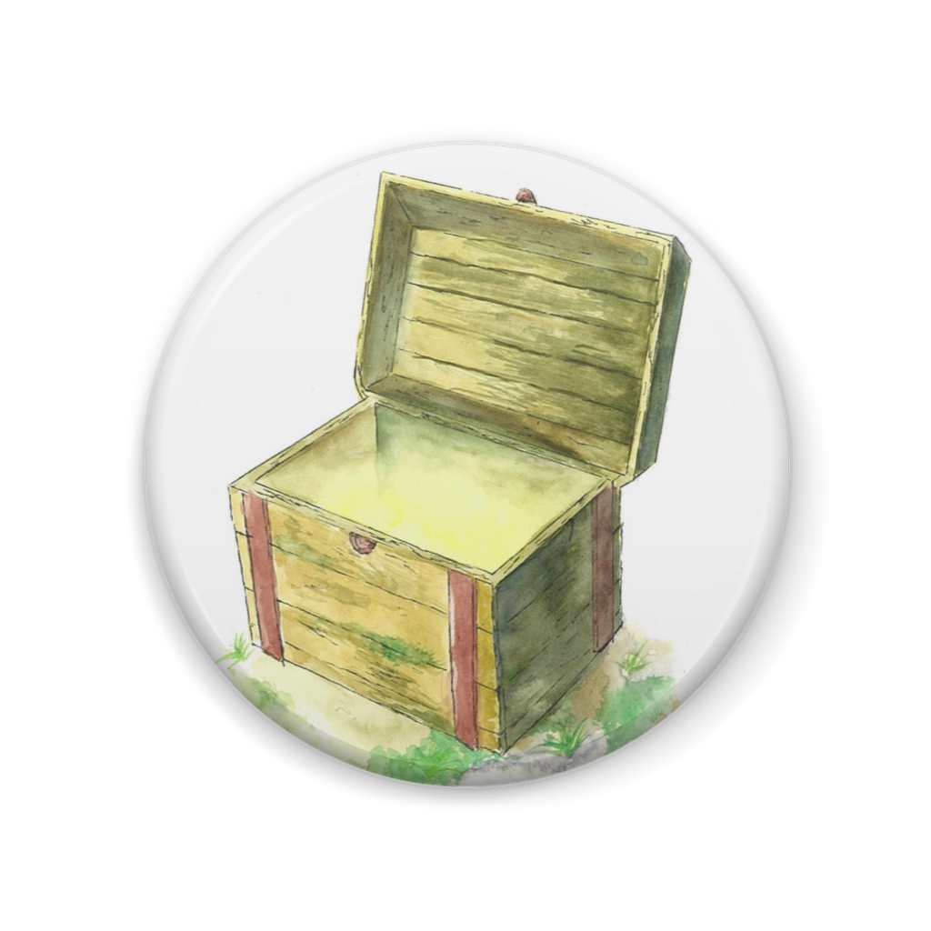 宝箱の缶バッジ