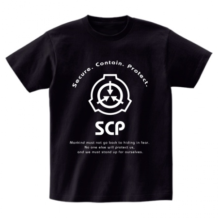 SCP財団 ロゴ Tシャツ ブラック 【収デン2】