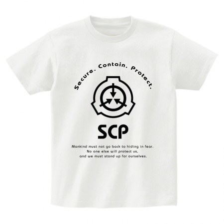 Scp財団 ロゴ Tシャツ ホワイト 収デン2 Scp 日本支部製造部門 Booth