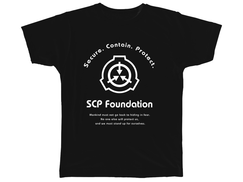 SCP財団 ロゴTシャツ3 ブラック【収デン3】【収デン4】