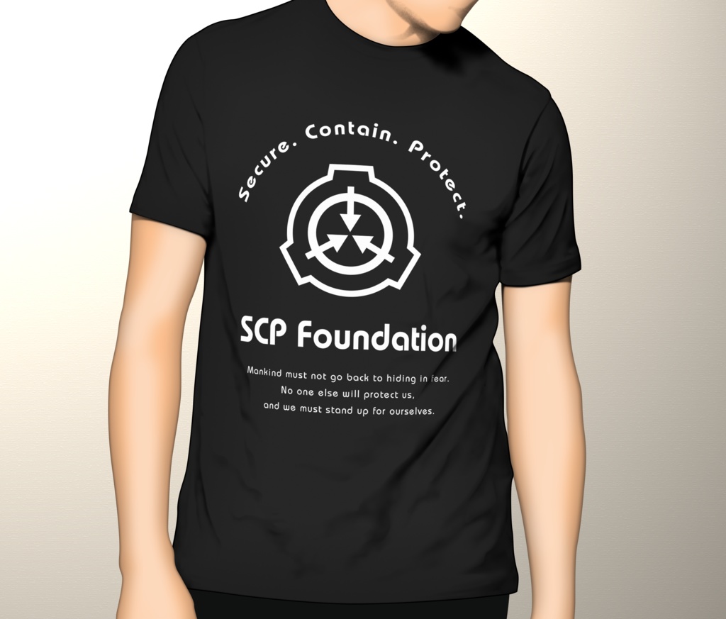 SCP財団 ロゴTシャツ3 ブラック【収デン3】【収デン4】