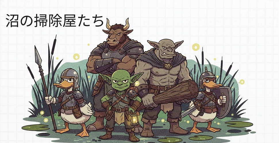 モンスター!モンスター!TRPG ソロアドベンチャー『沼をめぐる冒険~闇の蛇奇譚~』