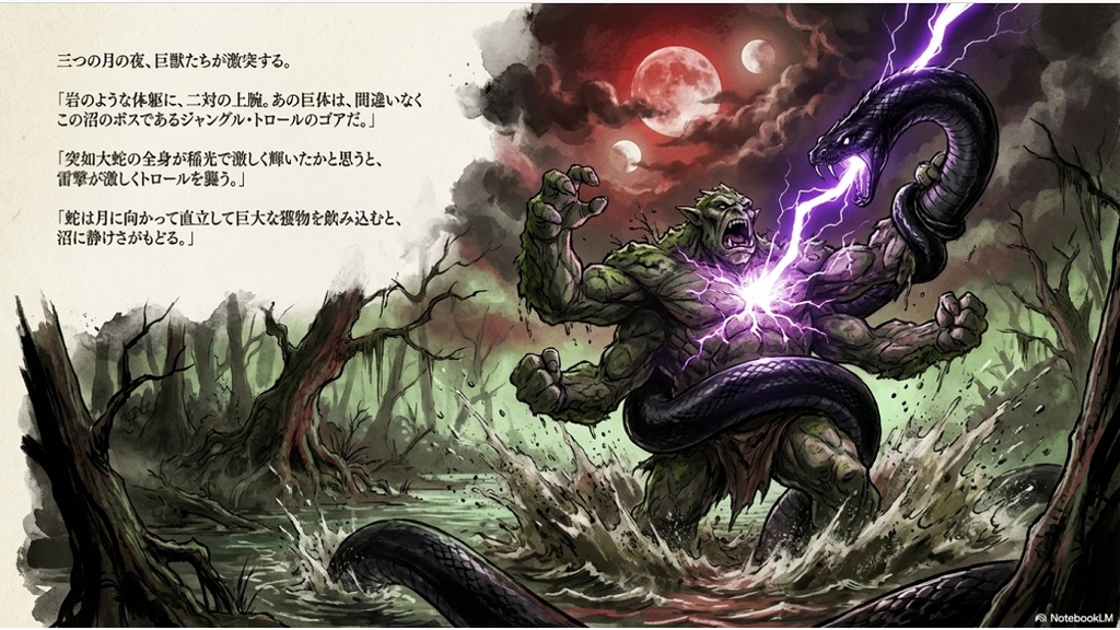 モンスター!モンスター!TRPG ソロアドベンチャー『沼をめぐる冒険~闇の蛇奇譚~』