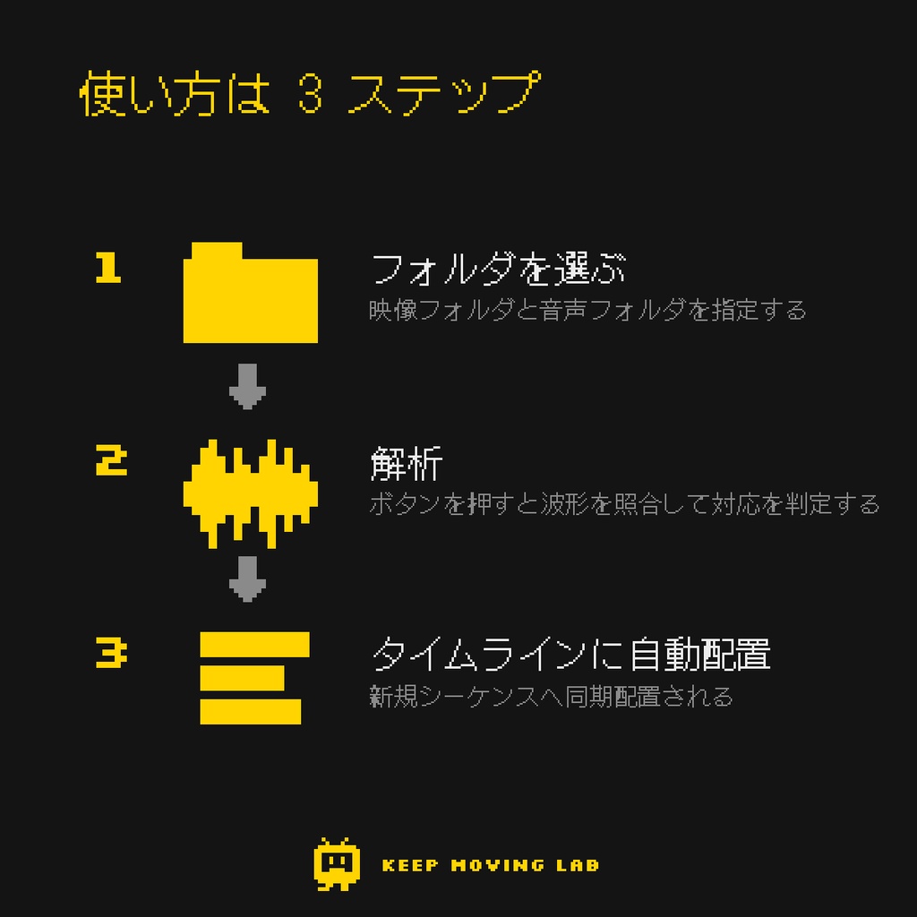 Audio Sync ─ 波形で自動音声同期【Premiere Pro】タイムコード不要