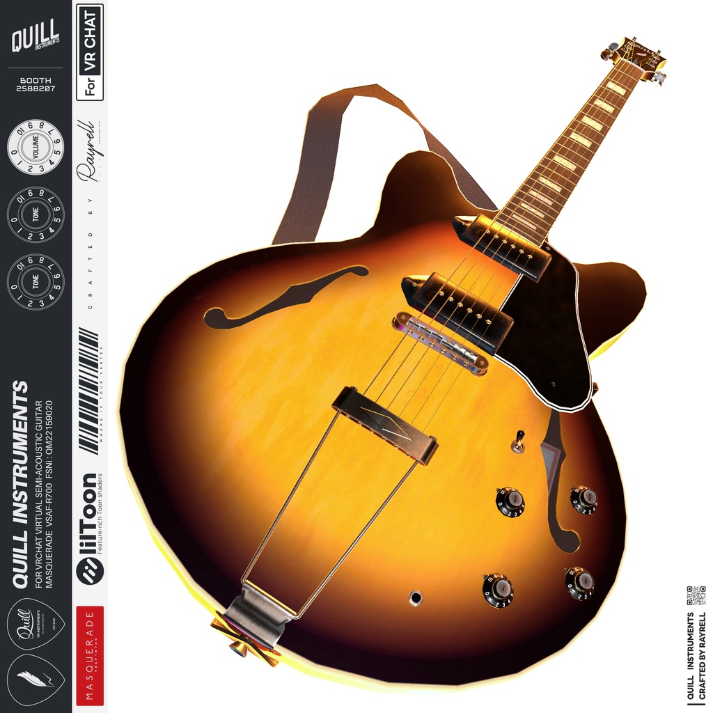 MASQUERADE - VRセミアコースティックギター 【VRChat想定】
