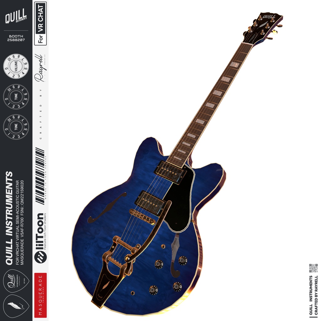 MASQUERADE - VRセミアコースティックギター 【VRChat想定】