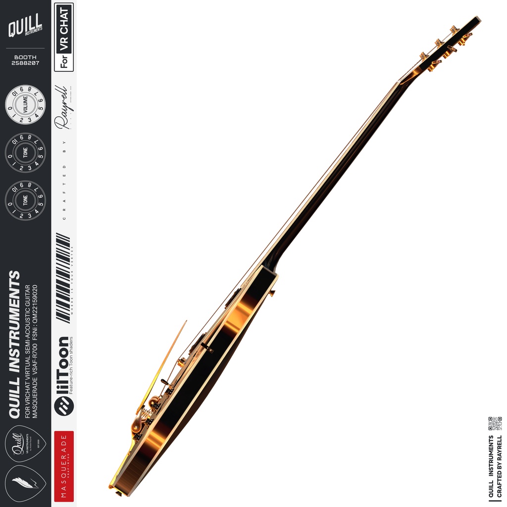 MASQUERADE - VRセミアコースティックギター 【VRChat想定】