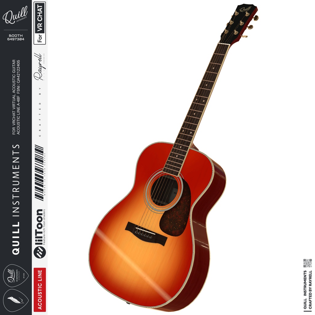 A-48F - VRアコースティックギター 【VRChat想定】