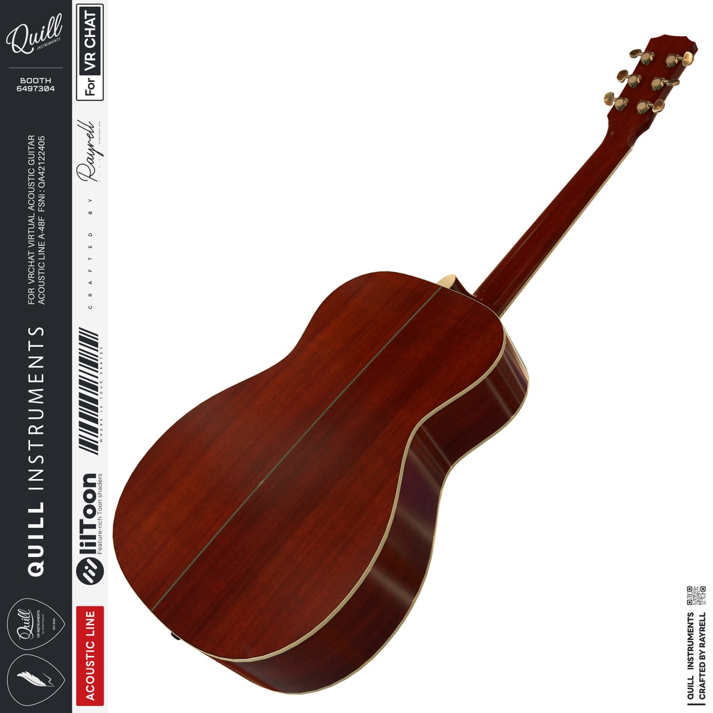 A-48F - VRアコースティックギター 【VRChat想定】