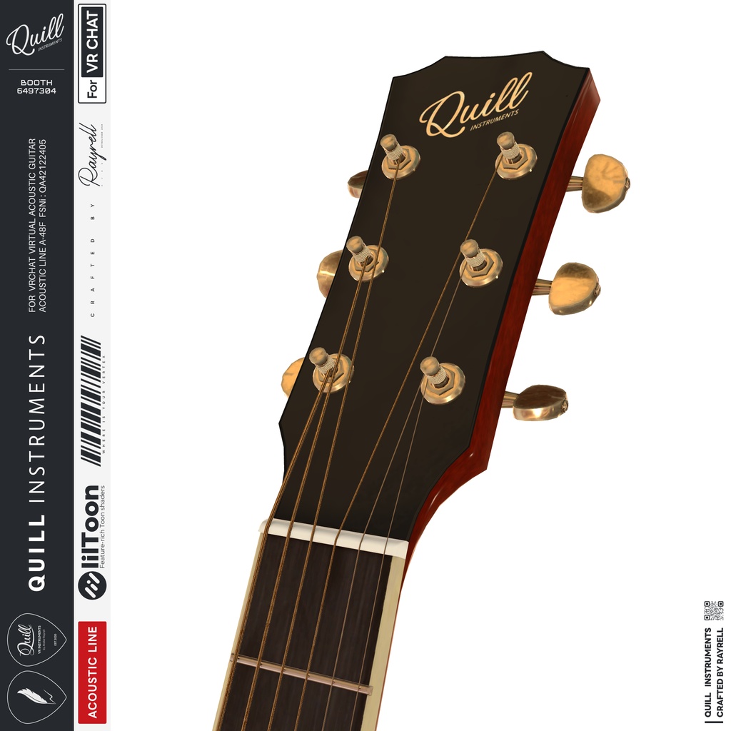 A-48F - VRアコースティックギター 【VRChat想定】