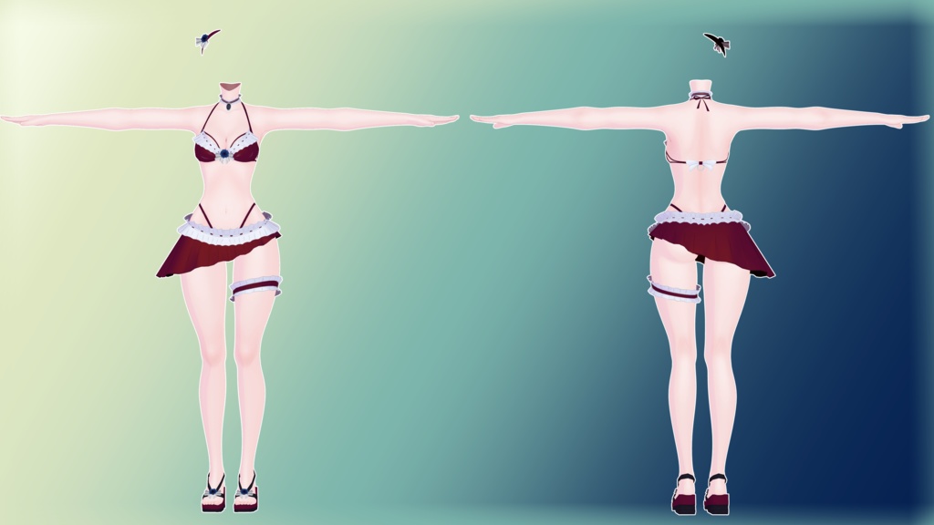 素体付き水着モデル【VRC想定】Ver 1.0.1