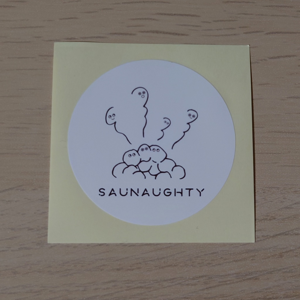 ステッカー「SAUNAUGHTY」