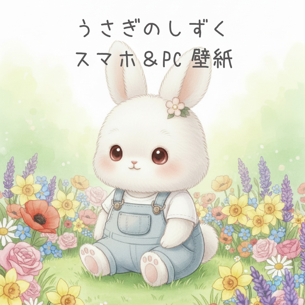 うさぎのしずく｜やさしい気持ちになれるスマホ＆PC壁紙_002