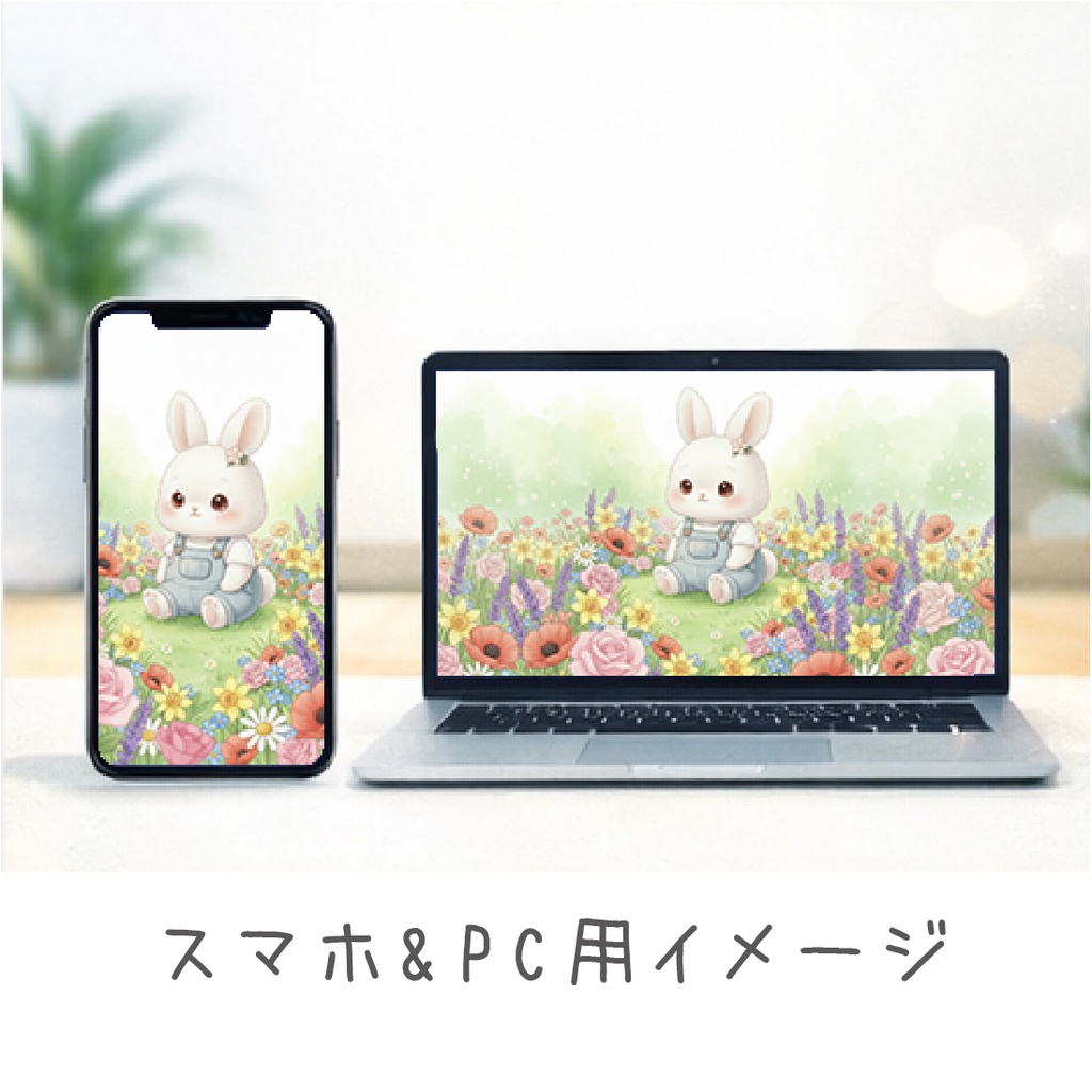 うさぎのしずく|やさしい気持ちになれるスマホ&PC壁紙_002