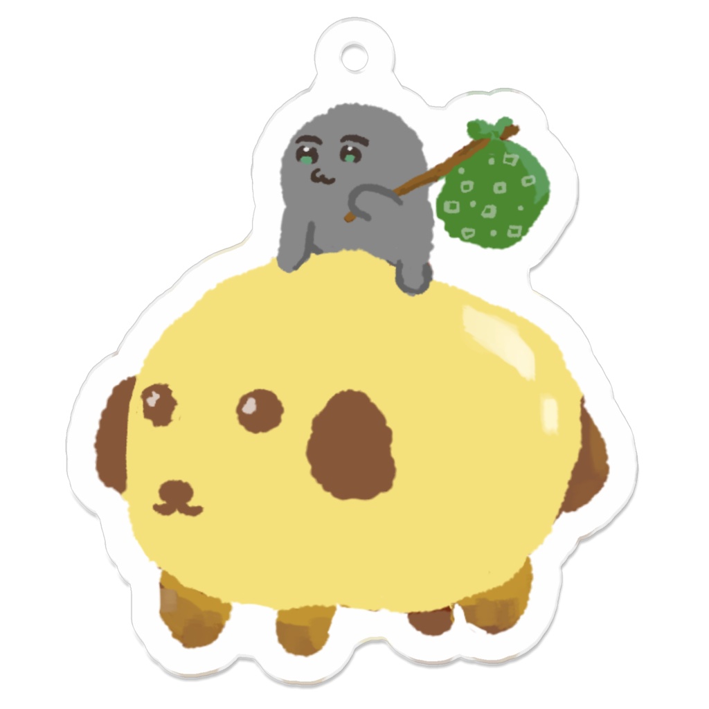なぞのいぬと旅立つごまぷアクキー