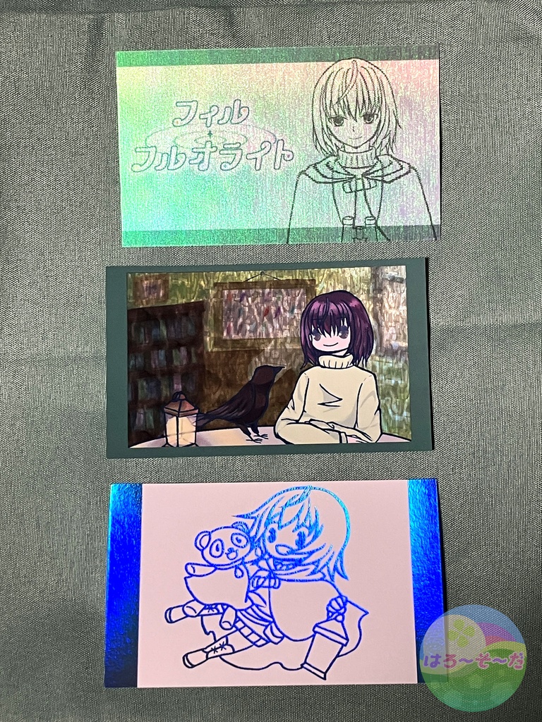 【単品】フィル・フルオライト　ミニイラストカード（3種セット）