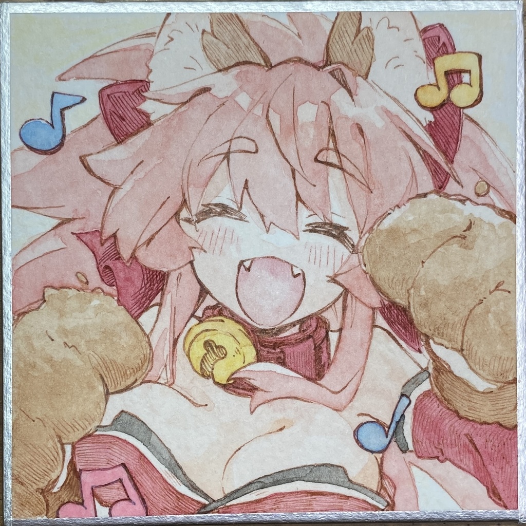 C【ミニ色紙】ノリノリキャット