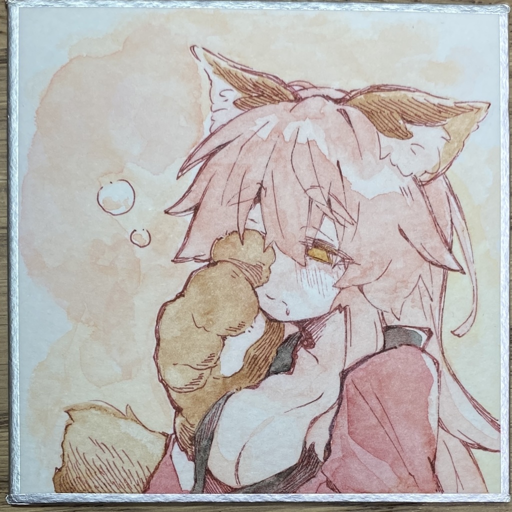 C【ミニ色紙】おねむキャット