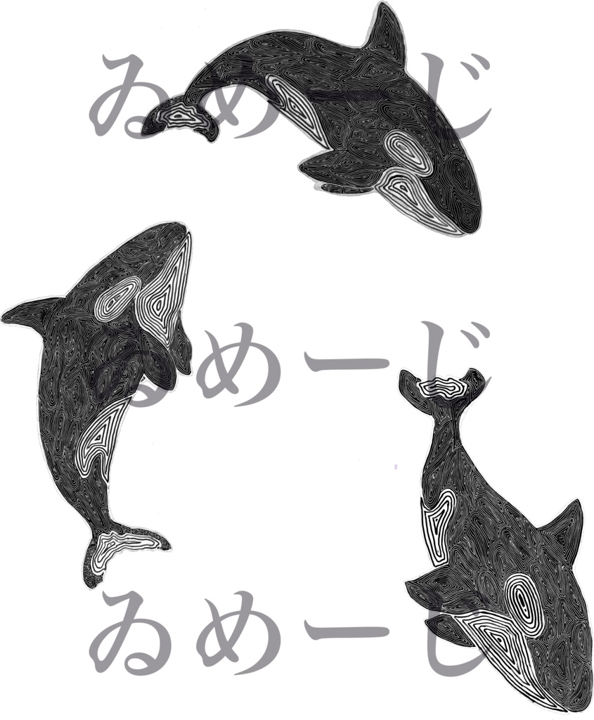 鯱さんすうえっと(黒生地)