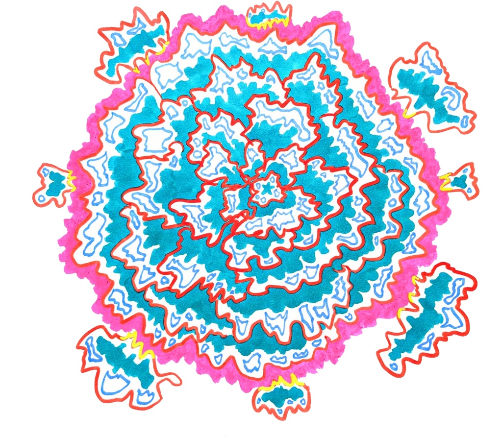 花と火　背景透過 No.2