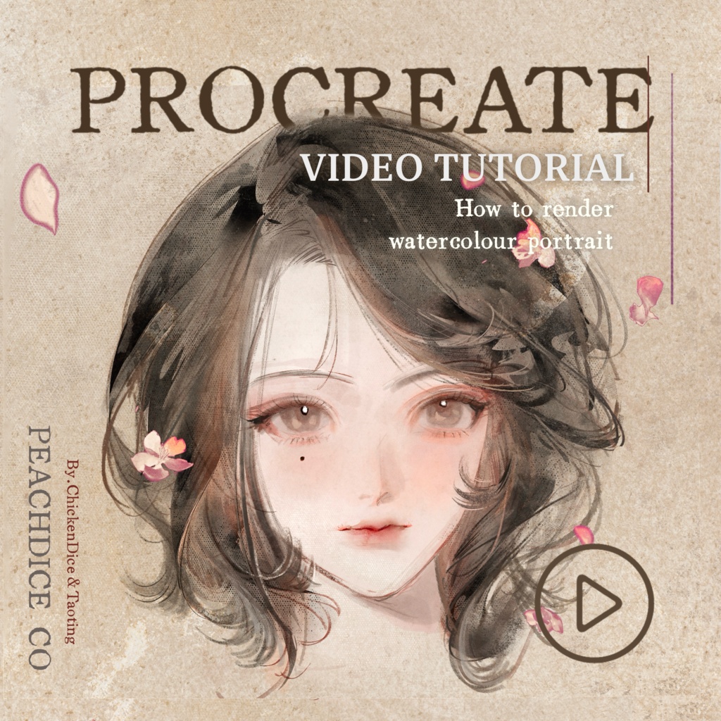 Procreateで顔を描くビデオチュートリアル（英語ナレーション付き） Drawing Tutorial