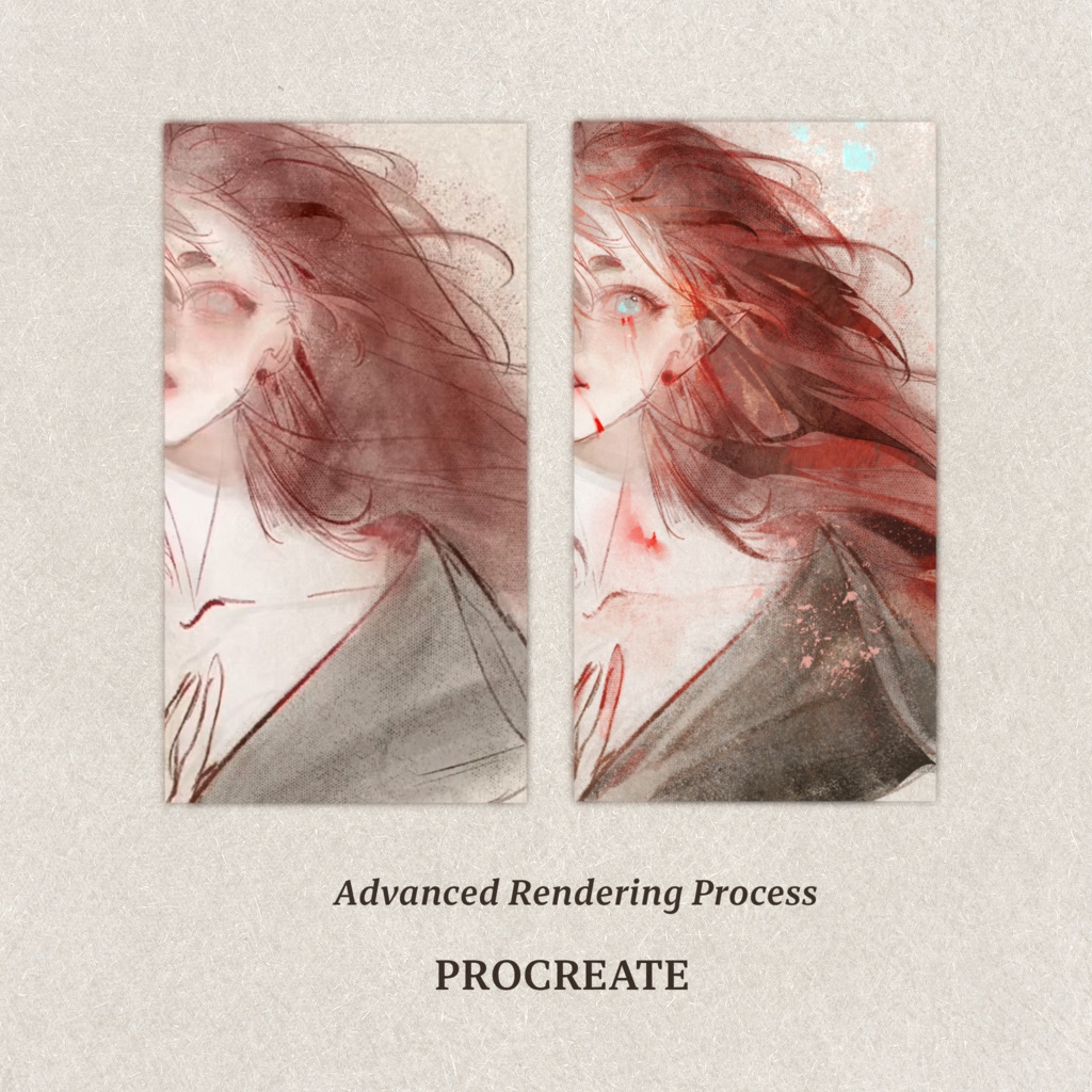 Procreate水彩風人物画チュートリアルビデオ (英語ナレーション付き) | Drawing Tutorial