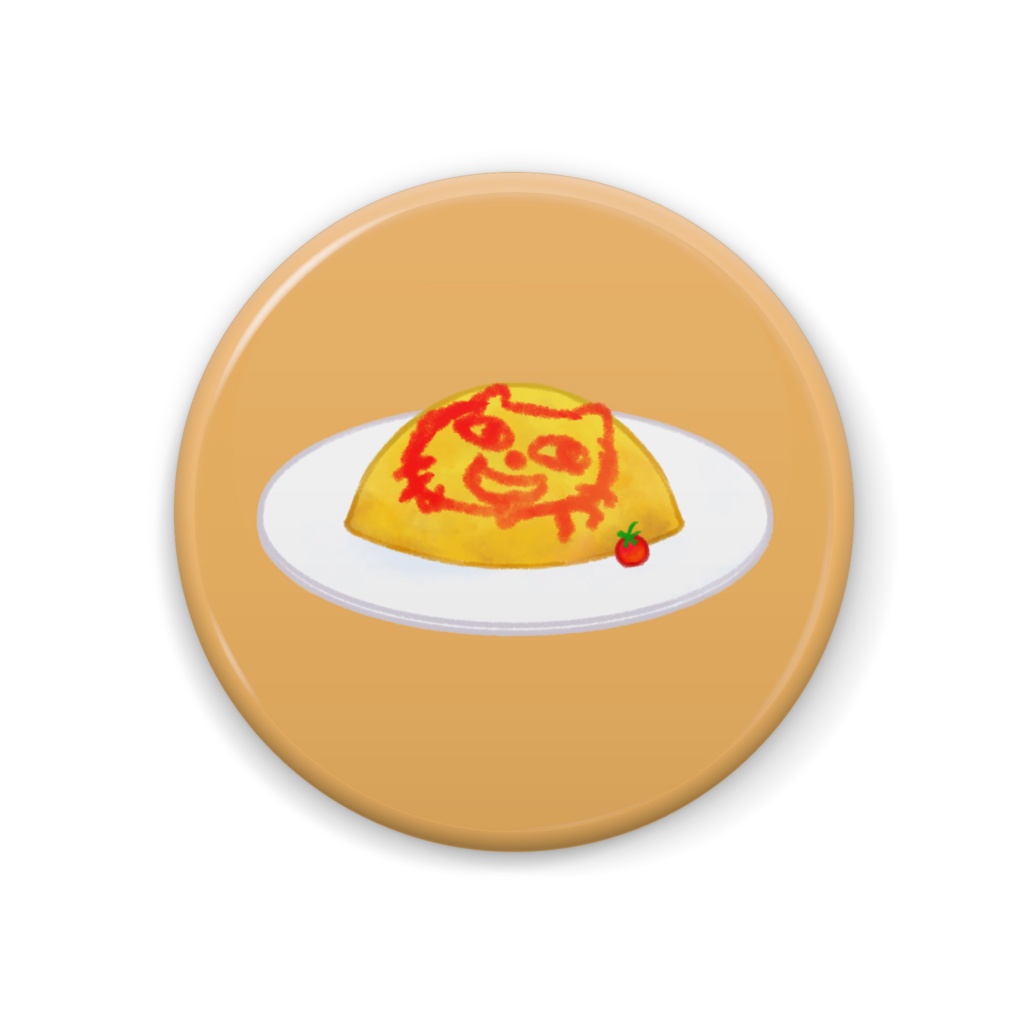 缶バッチ「ねこちゃんおむらいす」7周年記念グッズ