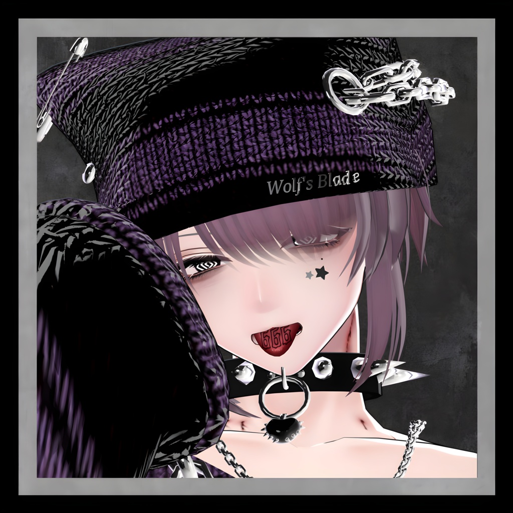 【Freeあり】 狛乃専用 tongue tattoo texture