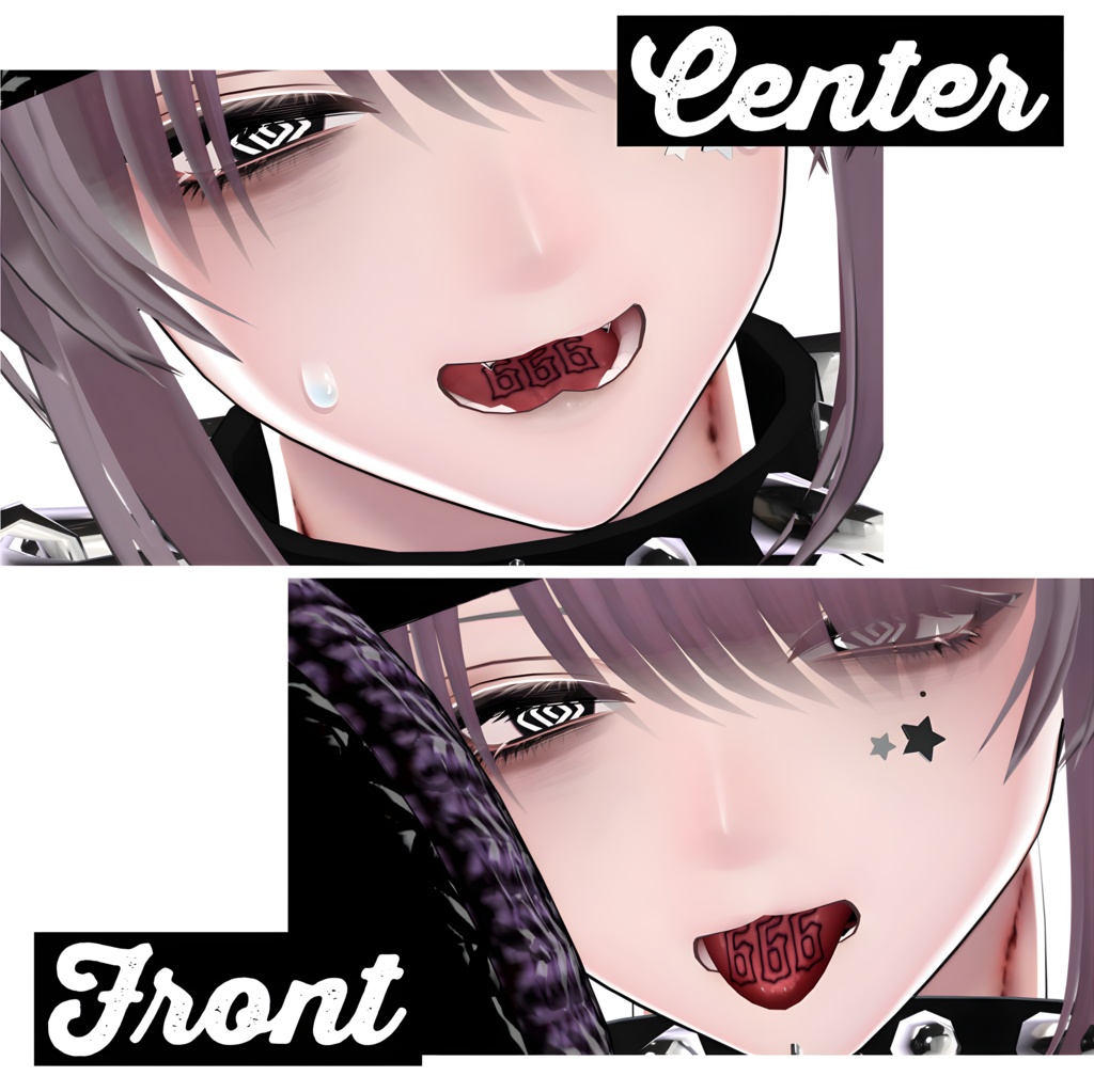 【Freeあり】 狛乃専用 tongue tattoo texture