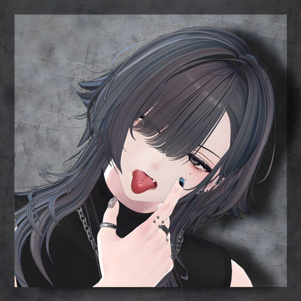 【狛乃専用】 labret center tongue set / リップシンク対応