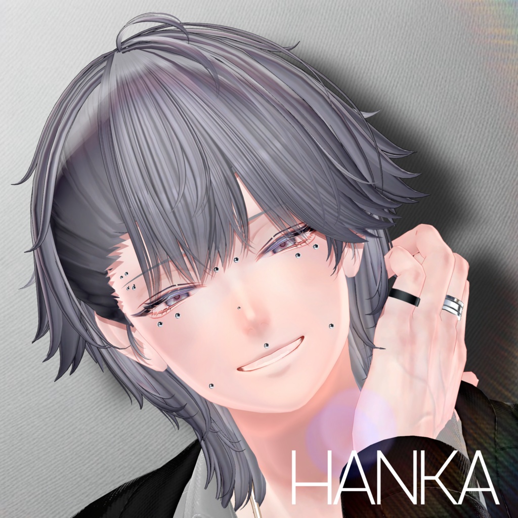 【8アバター】 Obscure Points / フェイスピアスセット【リップシンク対応】