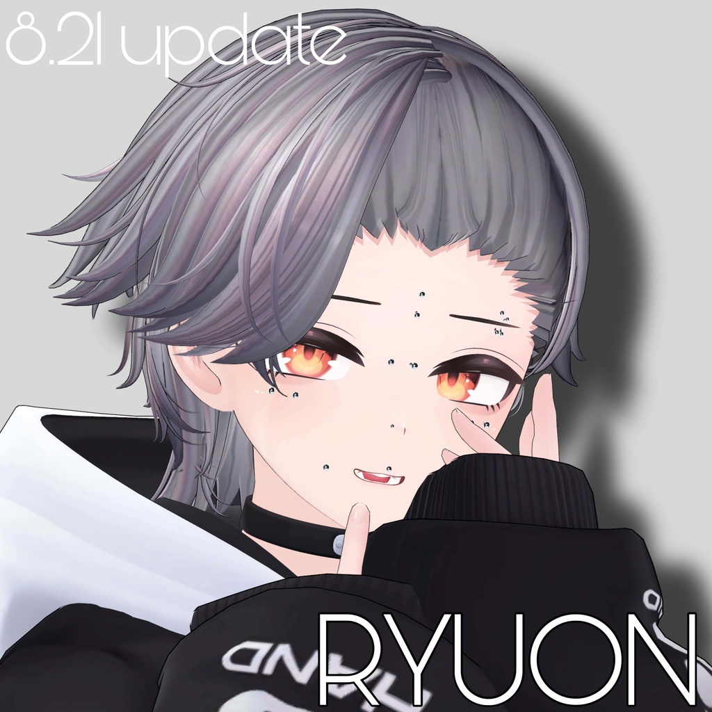 【8アバター】 Obscure Points / フェイスピアスセット【リップシンク対応】