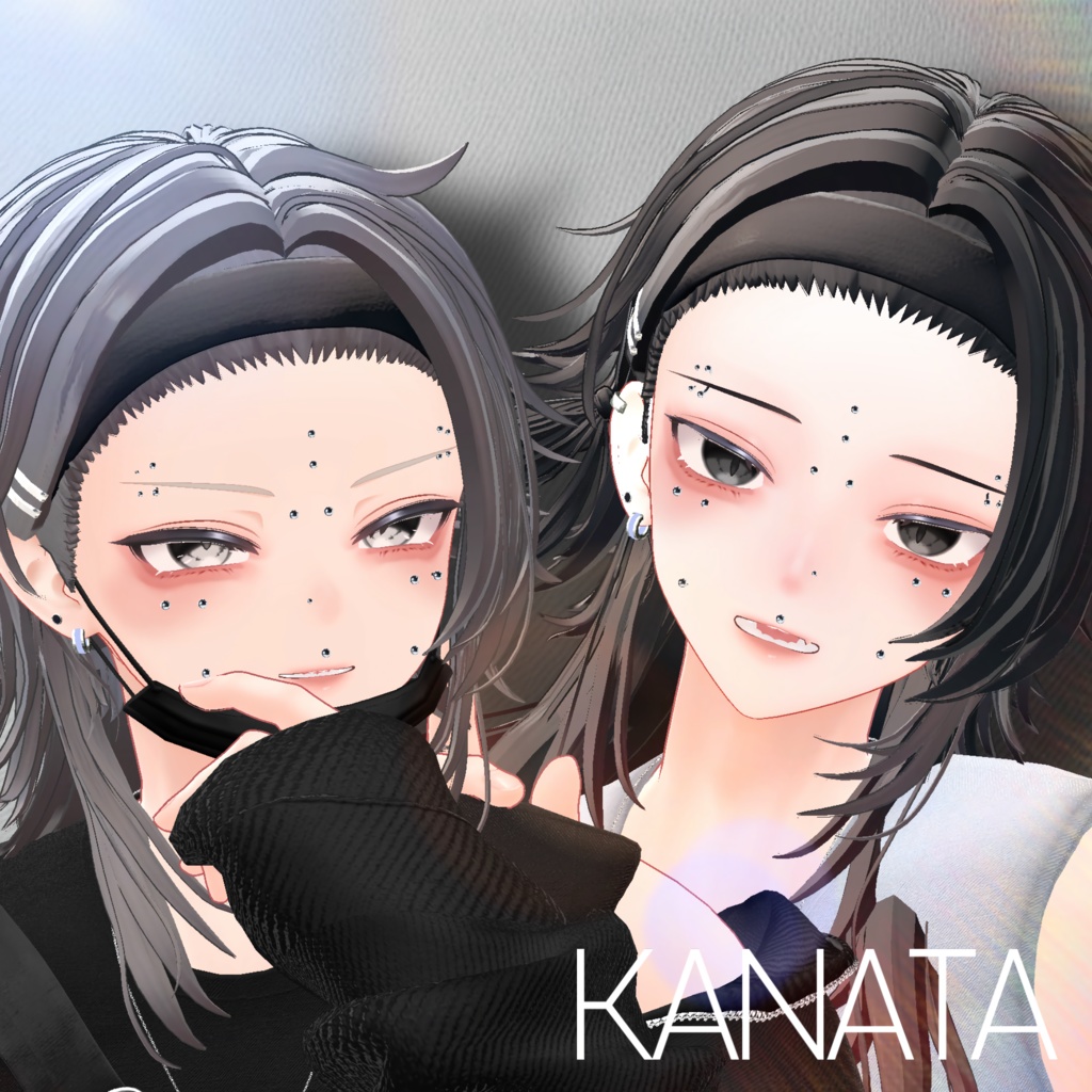 【8アバター】 Obscure Points / フェイスピアスセット【リップシンク対応】