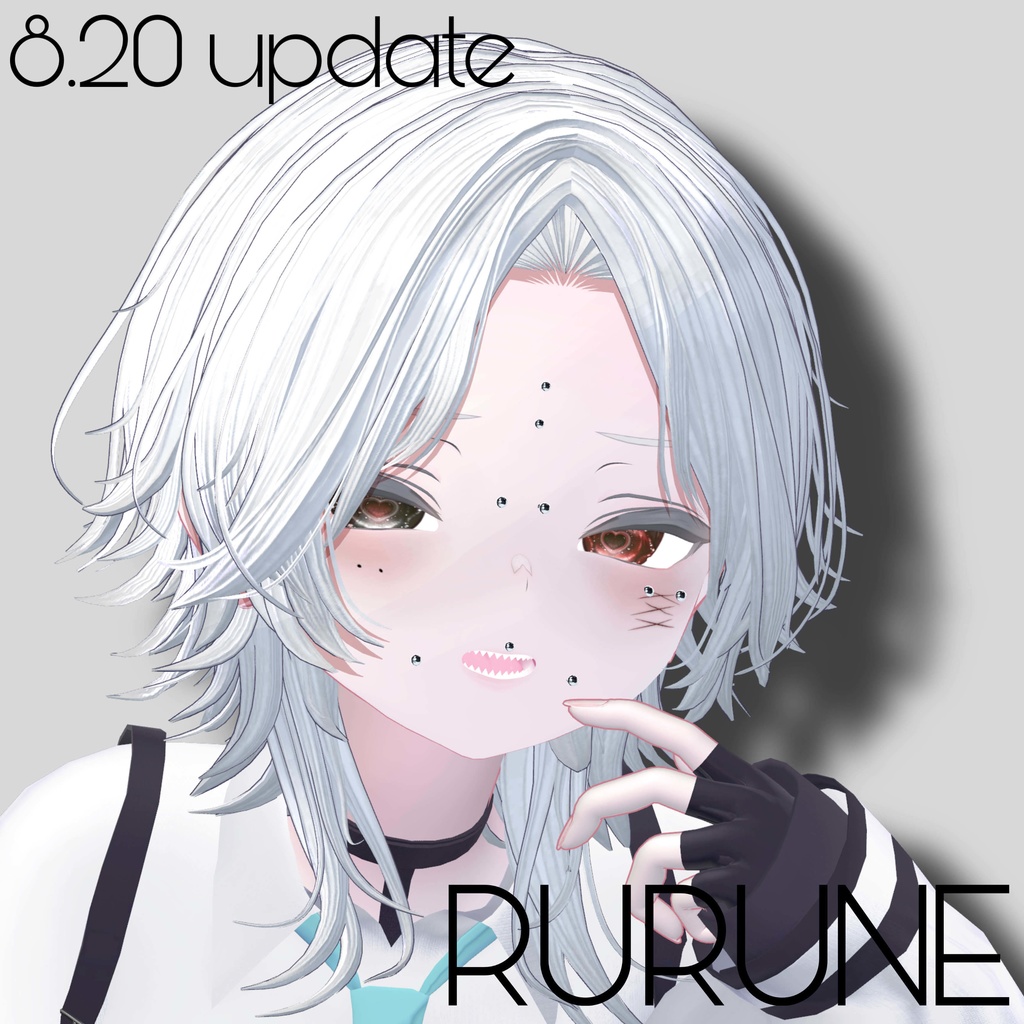 【8アバター】 Obscure Points / フェイスピアスセット【リップシンク対応】