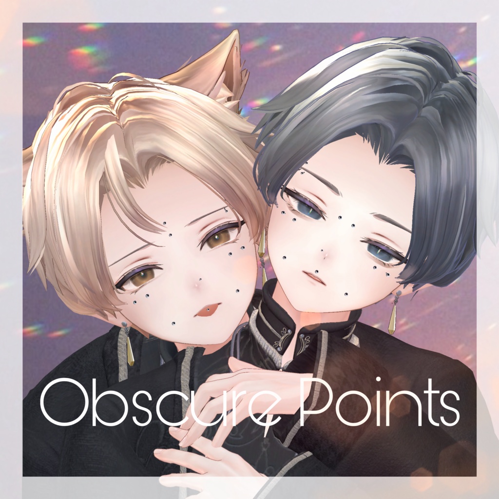 【８アバター】 Obscure Points / フェイスピアスセット【リップシンク対応】