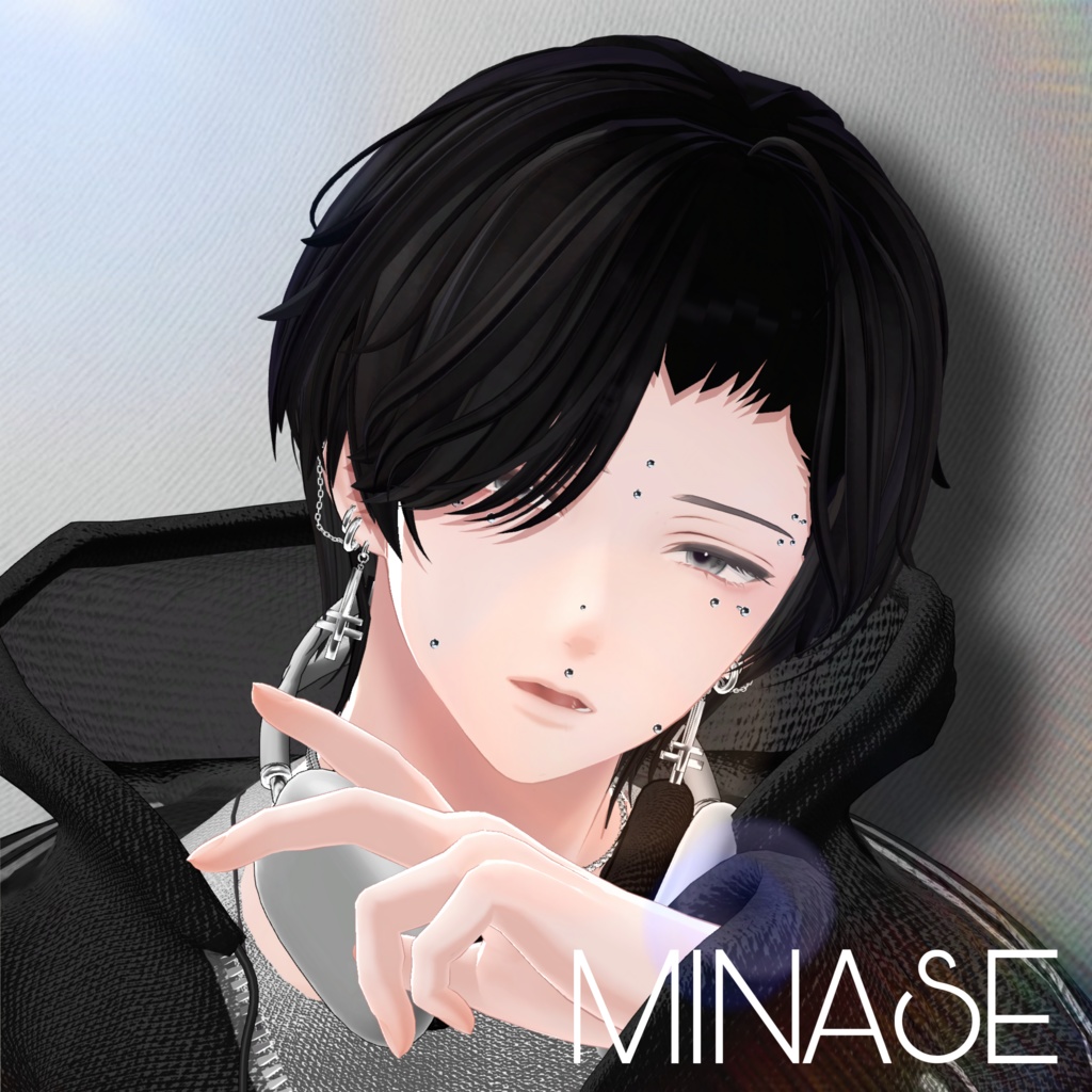 【8アバター】 Obscure Points / フェイスピアスセット【リップシンク対応】