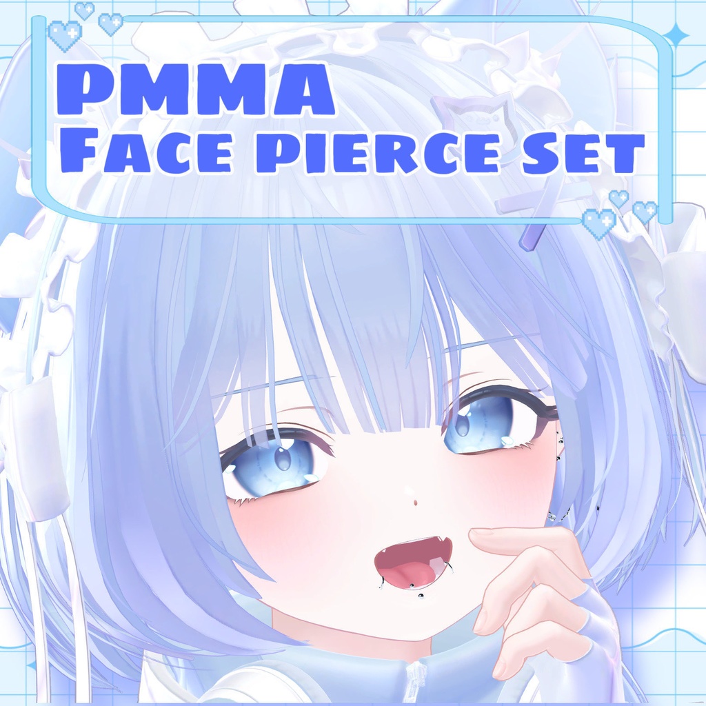 【ぷまちゃん専用】 face pierce set / リップシンク対応