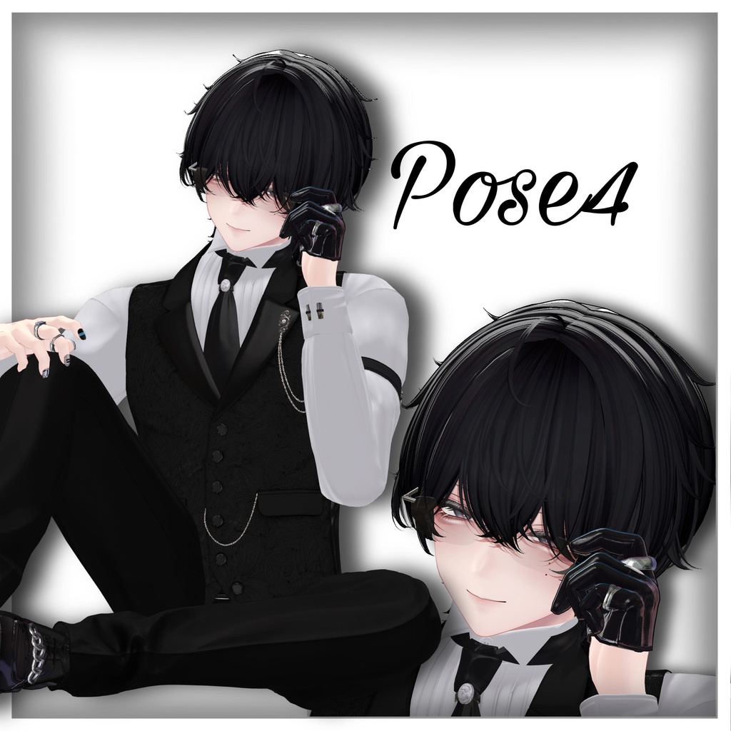【Free / 無料】 glasses pose set
