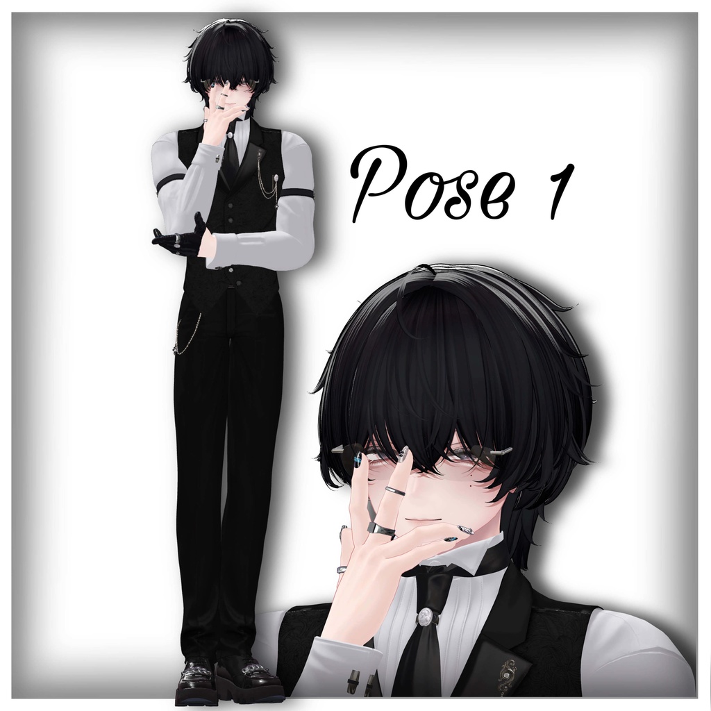 【Free / 無料】 glasses pose set