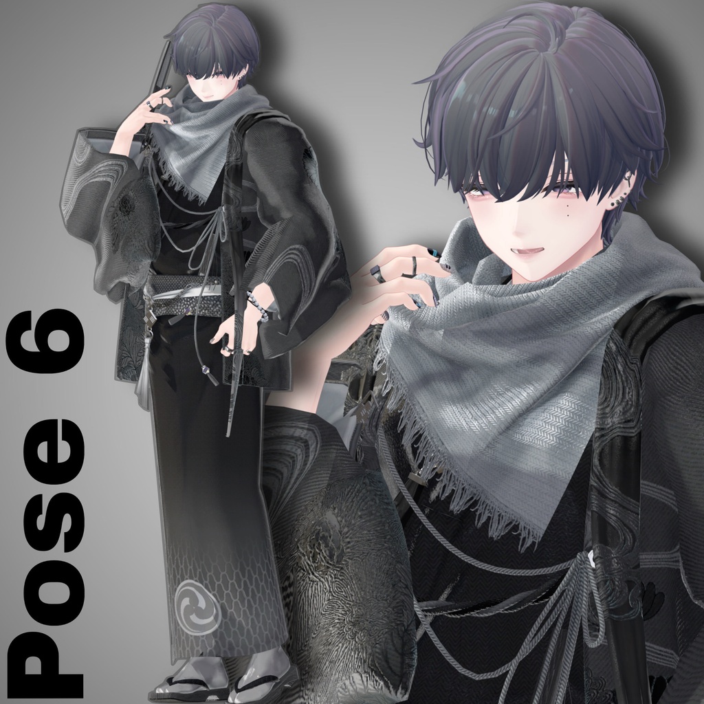 【APL対応】 Men's KIMONO POSE 10ポーズ