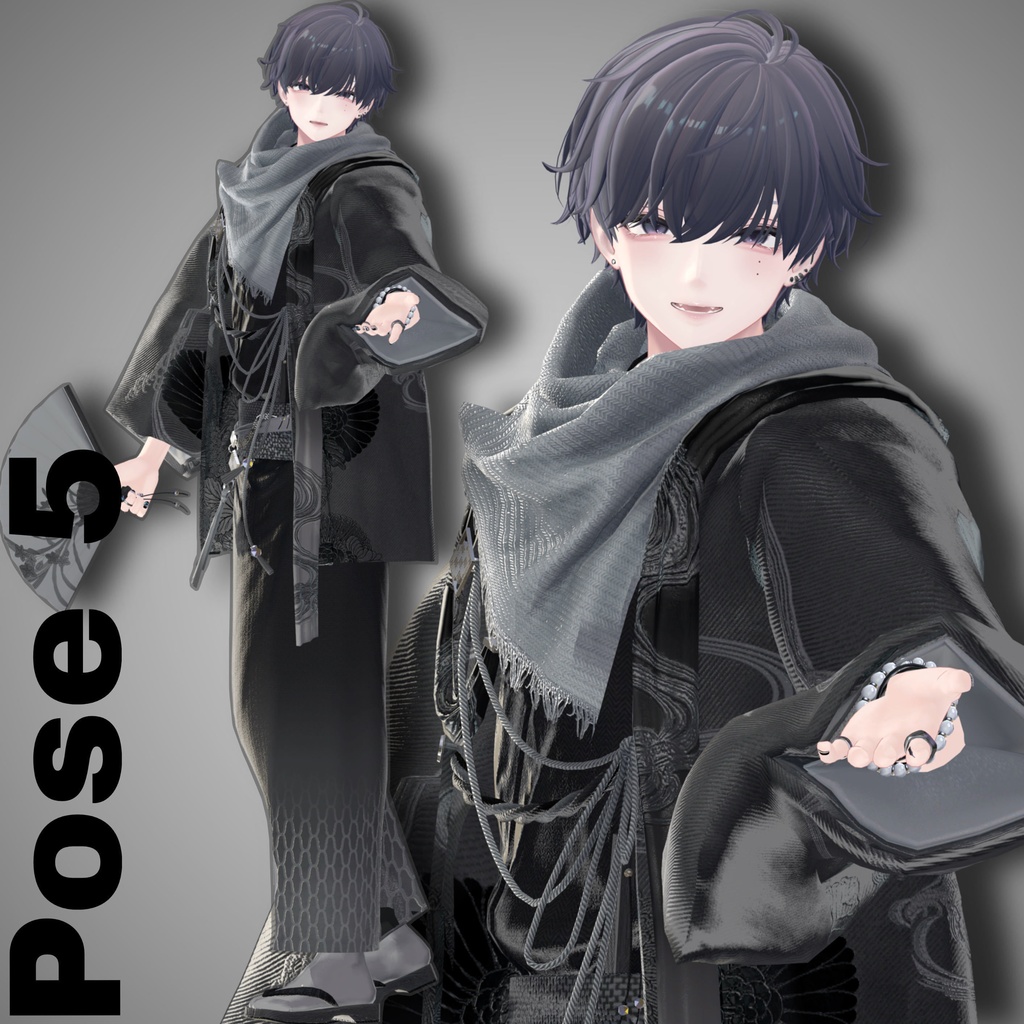 【APL対応】 Men's KIMONO POSE 10ポーズ