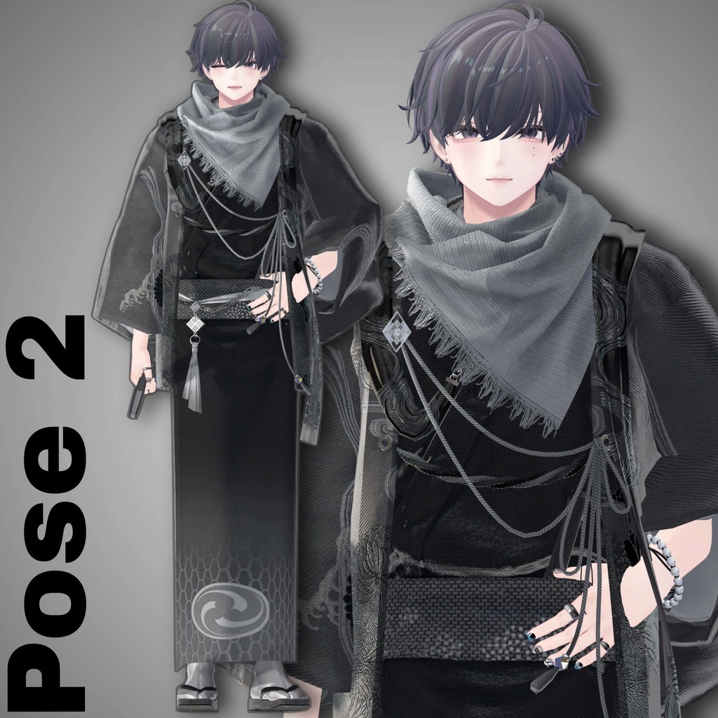 【APL対応】 Men's KIMONO POSE 10ポーズ