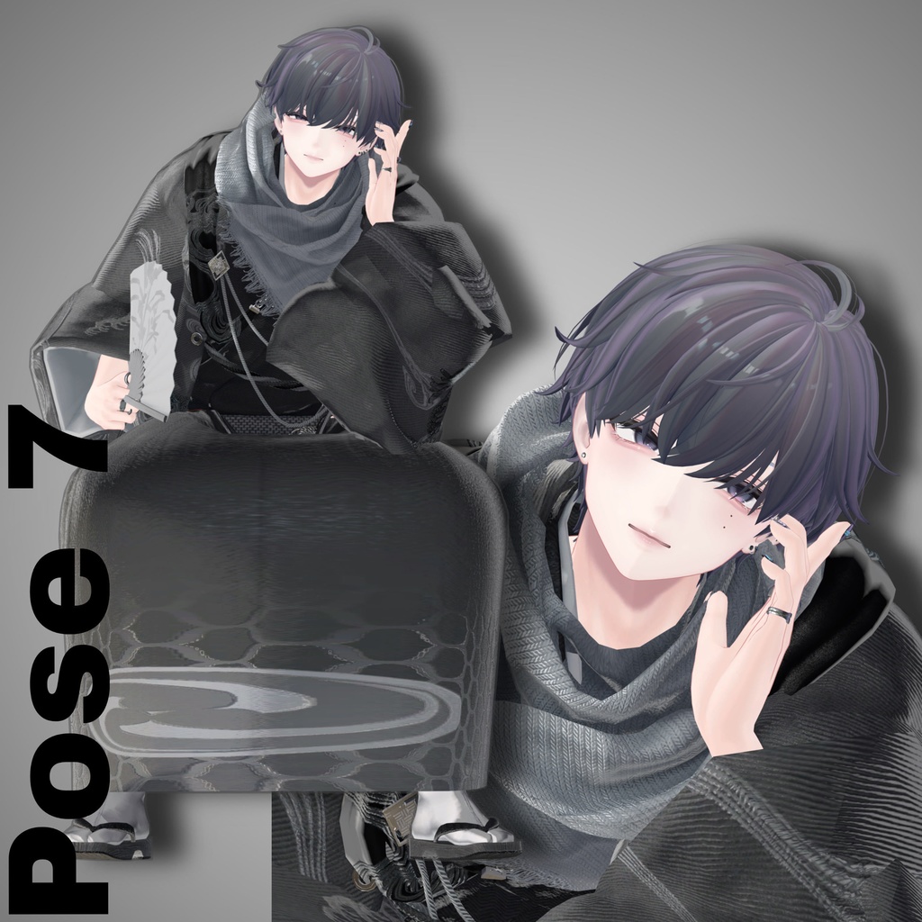【APL対応】 Men's KIMONO POSE 10ポーズ