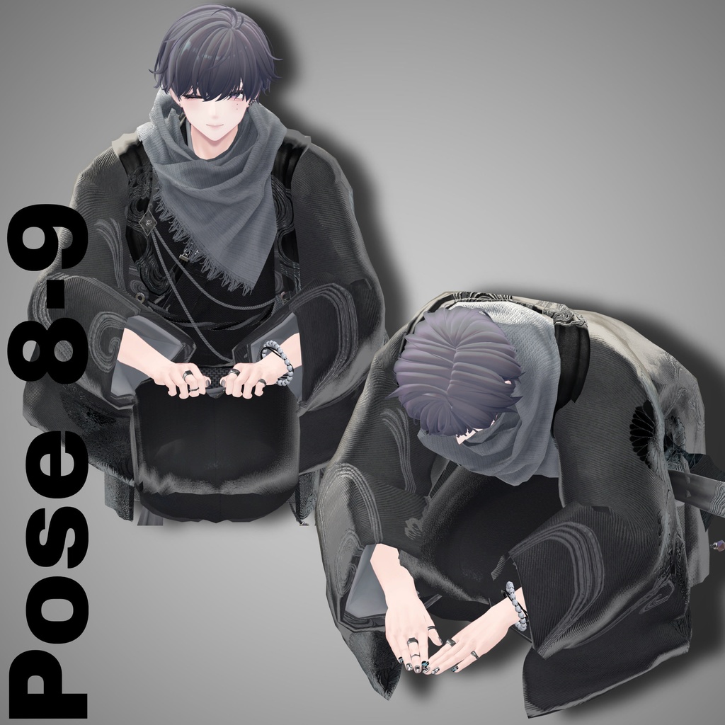 【APL対応】 Men's KIMONO POSE 10ポーズ