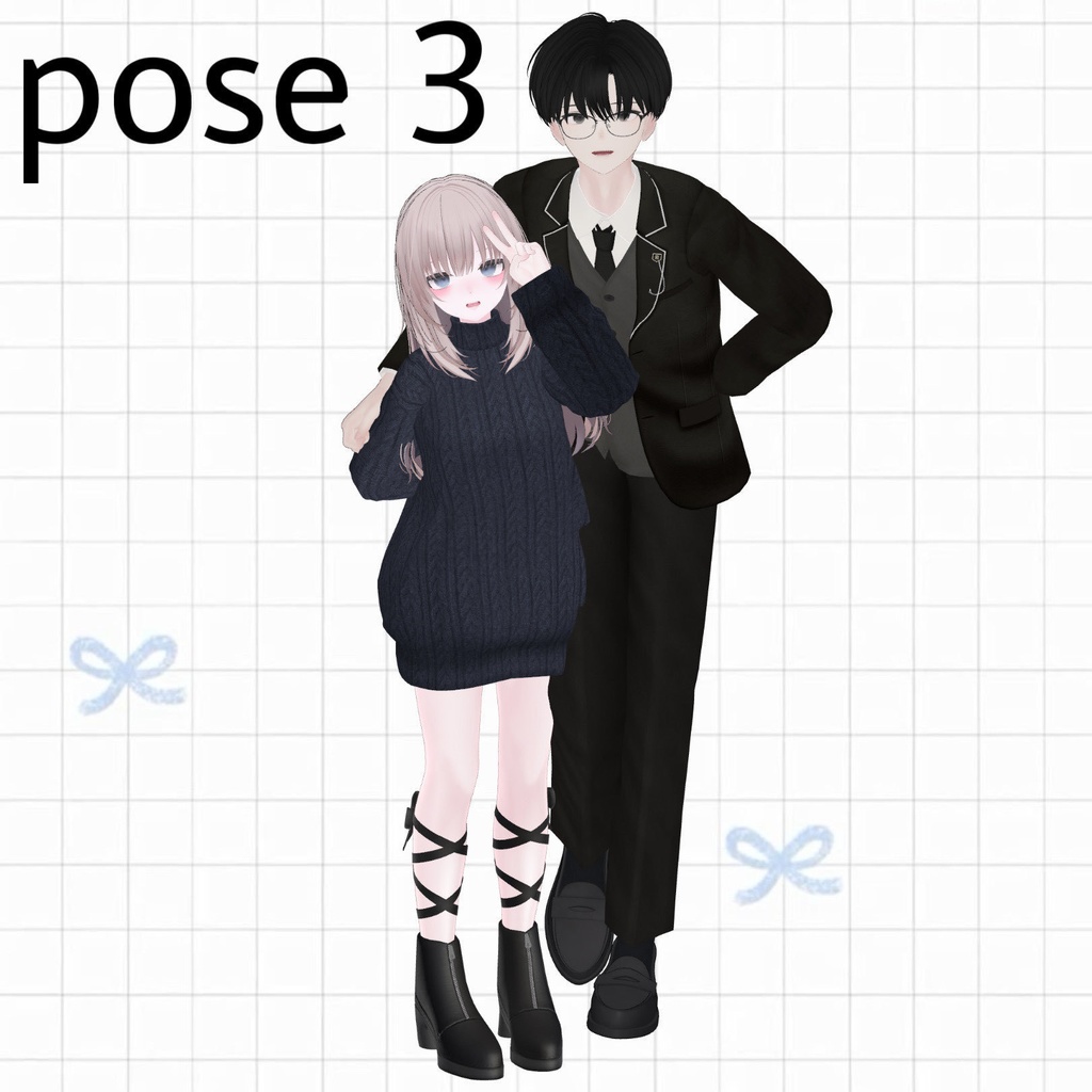 【APL対応】୨୧pair pose set୨୧ Kei&Nagi 15ポーズ