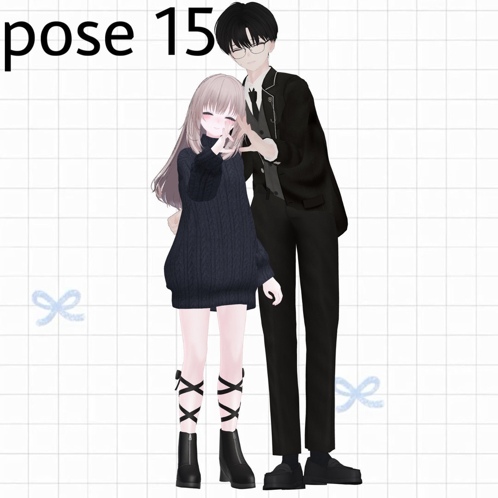 【APL対応】୨୧pair pose set୨୧ Kei&Nagi 15ポーズ