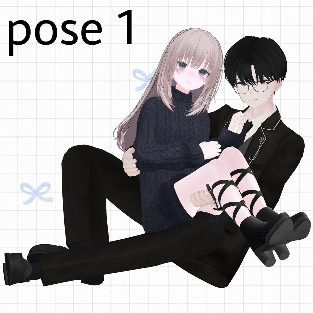 【APL対応】୨୧pair pose set୨୧ Kei&Nagi 15ポーズ