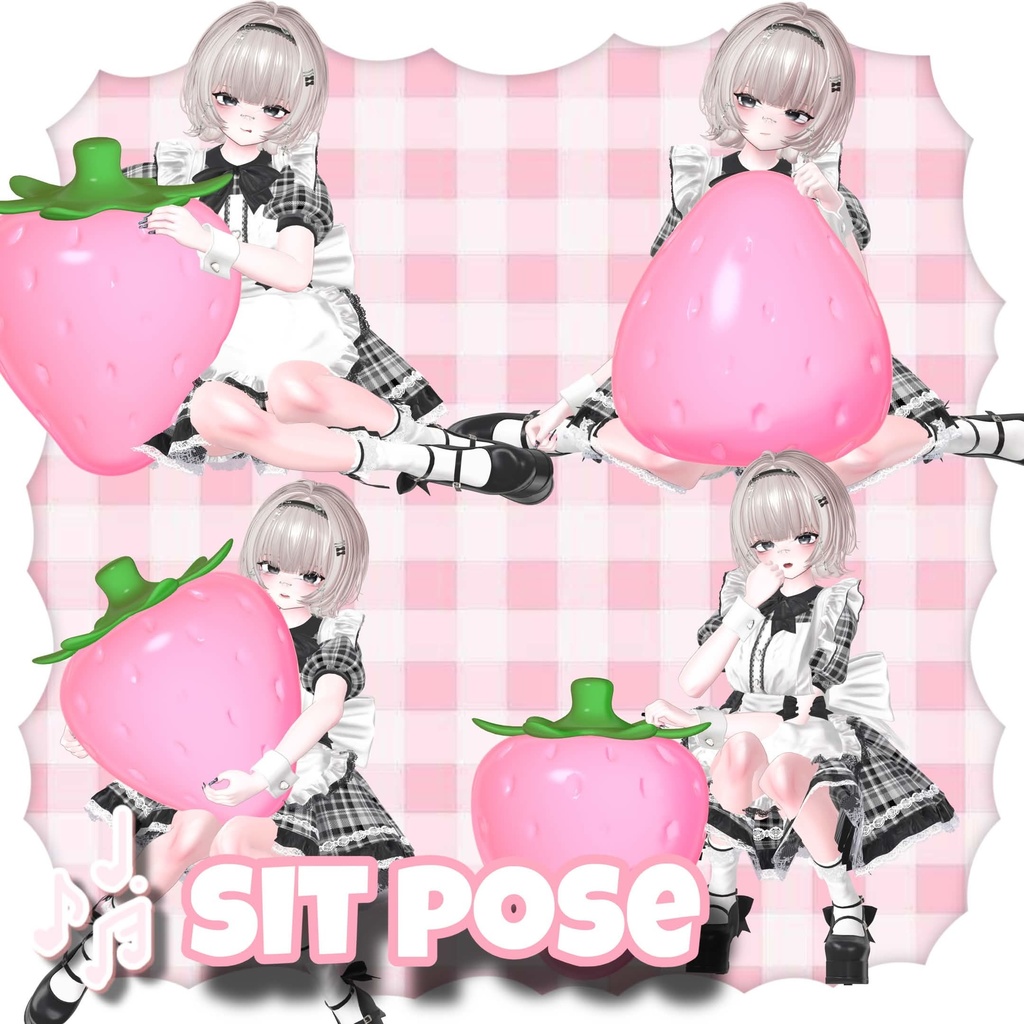 【一部Free】 Hug strawberry +pose